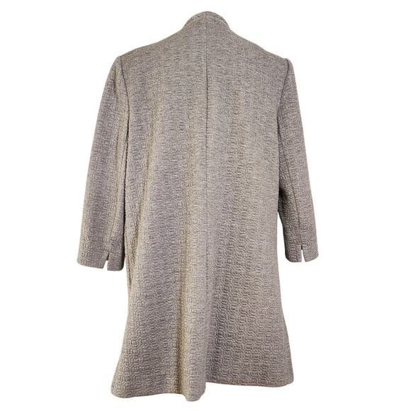 ROZ & ALI Gray Quilted Long Blazer, Size Large - Picture 3 of 13